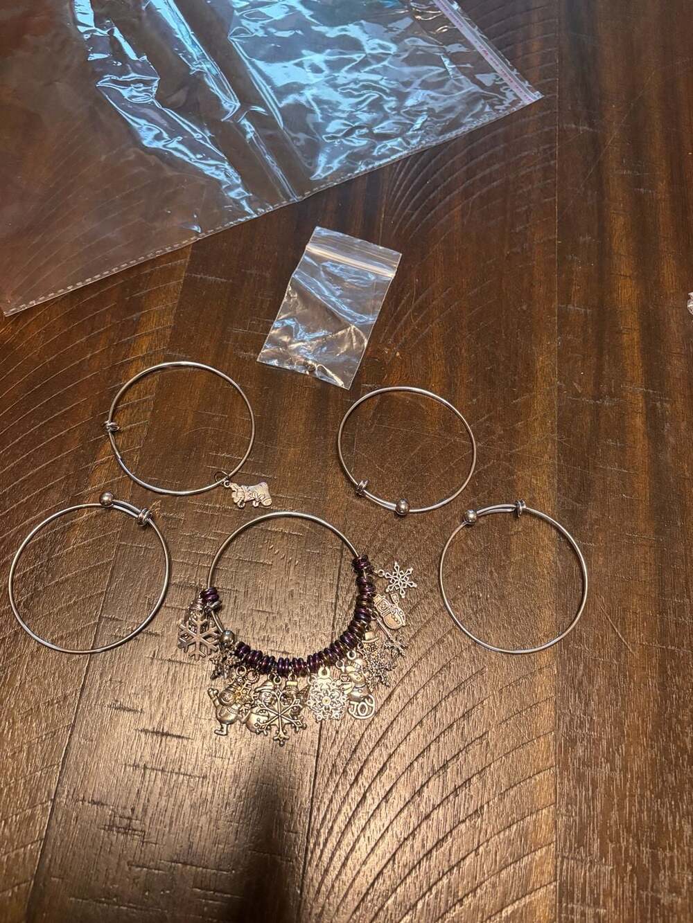 Unbranded Christmas Charm Bangle Bracelet Lot